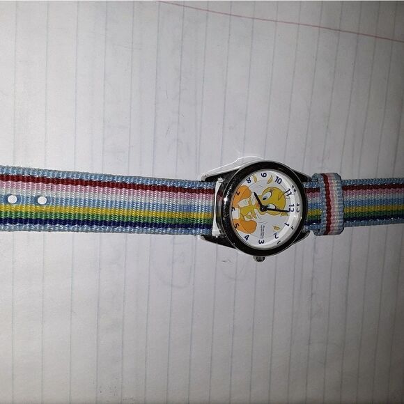 Armitron tweety bird watch w striped band - Picture 3 of 6